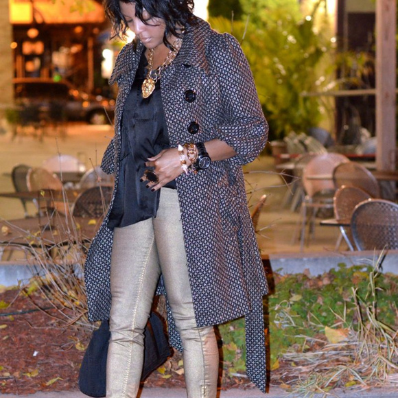 Love Stitch Jackets & Blazers - Love Stitch Puff Sleeve Coat